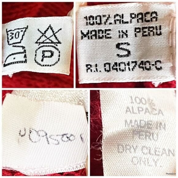 Cale Thomas 100% Alpaca red knitted crew neck cable Sweater Small - Picture 5 of 7